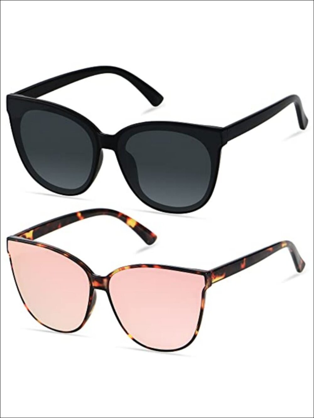 Oversized Cat Eye Sunglasses UV400 Full Frame Women's